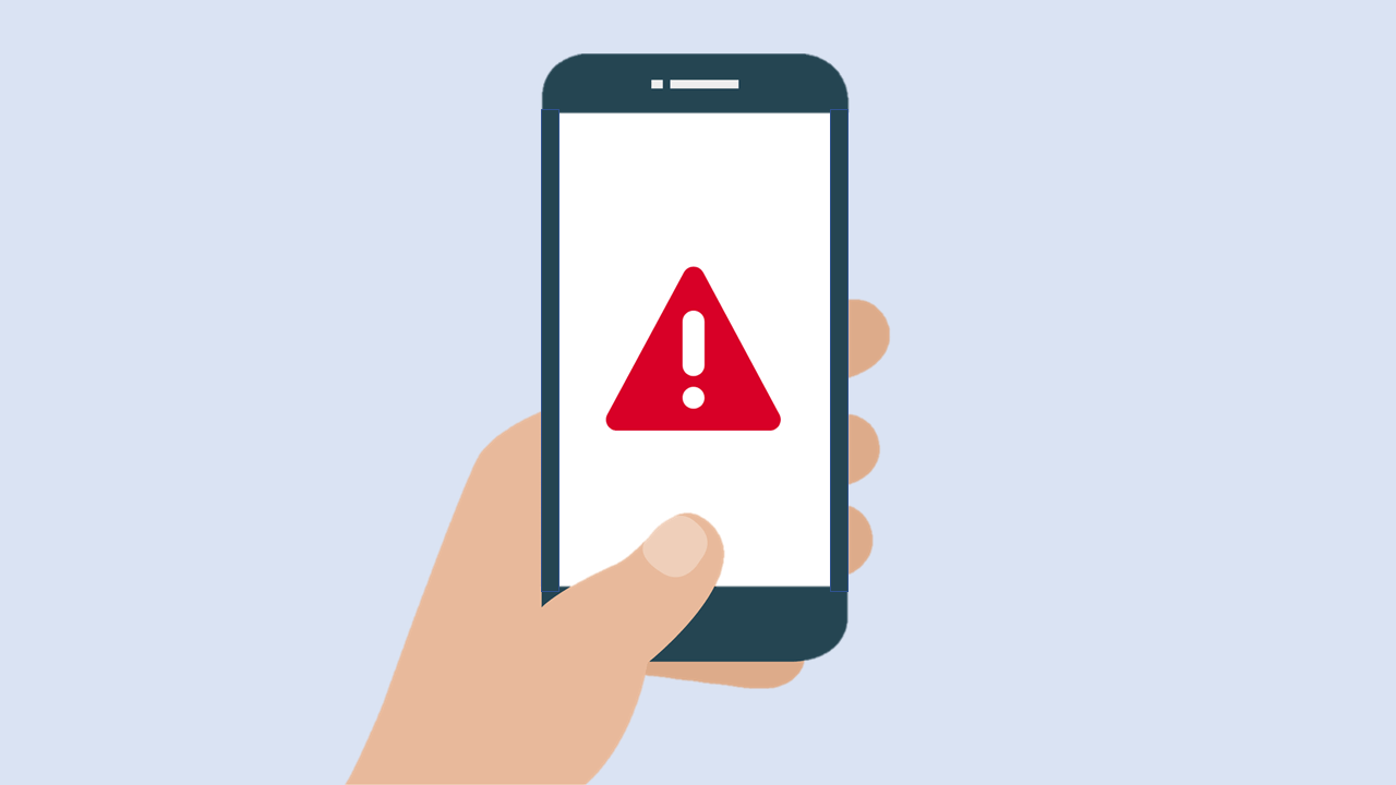 Holding a mobile phone with an error message - Popular Websites that May Fail in Mobile-First Indexing header